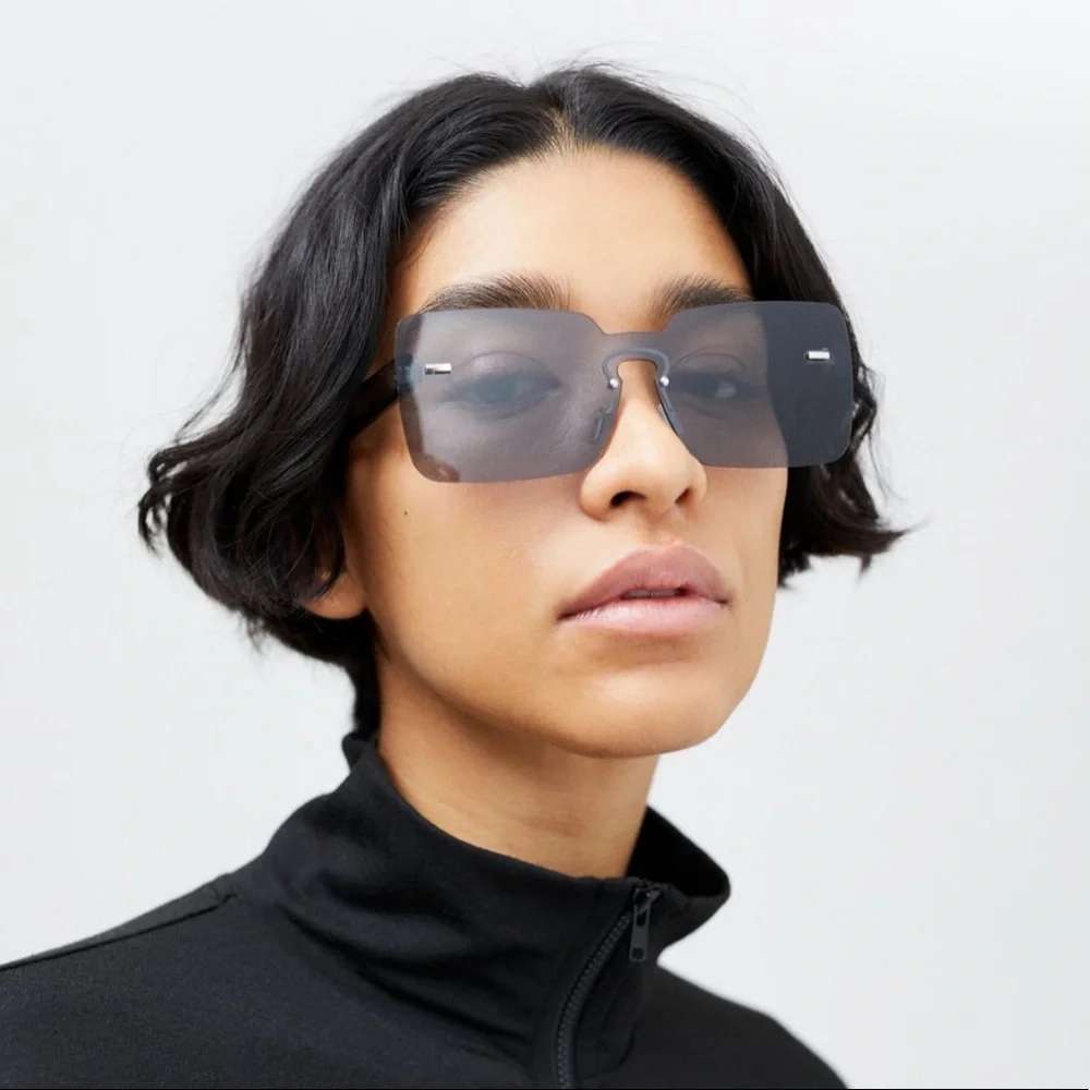 NWT UO 90s Y2K Junie Rimless Rectangle Sunglasses